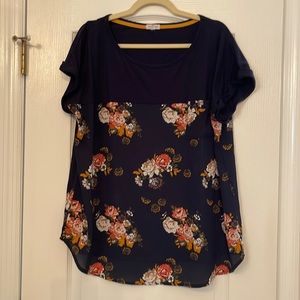 Mason & Belle Kinglake Mixed Material Top from StitchFix